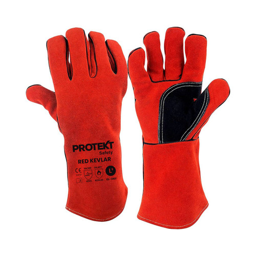 Protekt Red Kevlar Welding Gloves - Large Protekt Red Kevlar Welding Gloves - Large