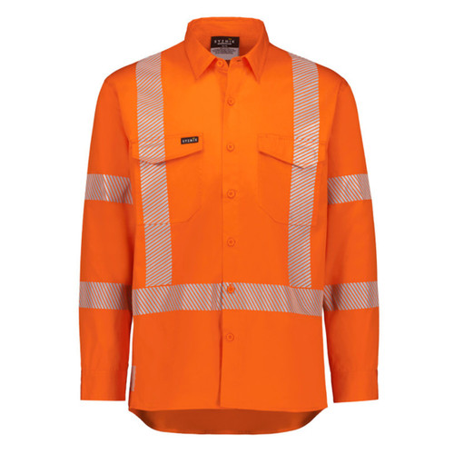 Syzmik Mens NSW Rail X-Back Segmented Tape Long Sleeve Shirt Syzmik Mens NSW Rail X-Back Segmented Tape Long Sleeve Shirt