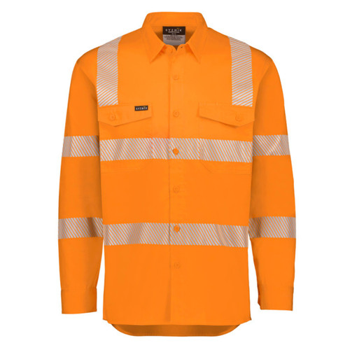 Syzmik Mens VIC Rail Segmented Tape Long Sleeve Shirt Syzmik Mens VIC Rail Segmented Tape Long Sleeve Shirt