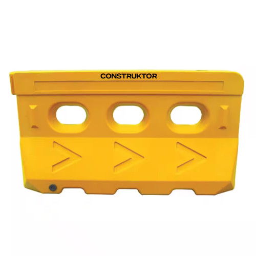 Water Filled Pedestrian Safety Barrier - Yellow Water Filled Pedestrian Safety Barrier - Yellow