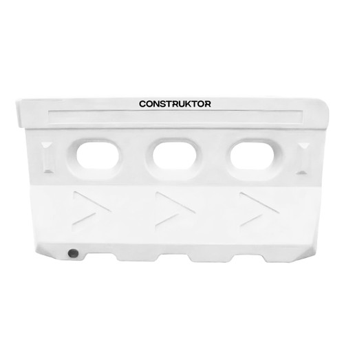 Water Filled Pedestrian Safety Barrier - White Water Filled Pedestrian Safety Barrier - White
