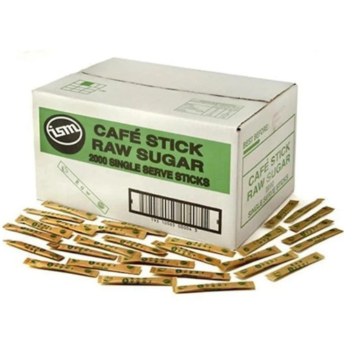 ISM Raw Sugar Sticks - Carton of 2000 ISM Raw Sugar Sticks - Carton of 2000