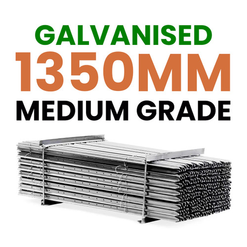 Steel Star Pickets Medium Grade Galvanised - 1350mm BF-4064