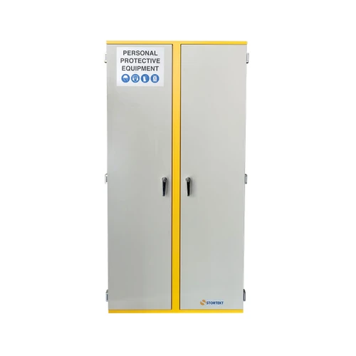 Stortekt Double Door PPE Storage Cabinet - 6 Shelves and Hanging Rail 35012