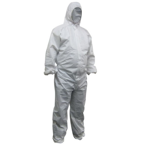 Protekt White Polypropylene Disposable Coveralls Protekt White Polypropylene Disposable Coveralls