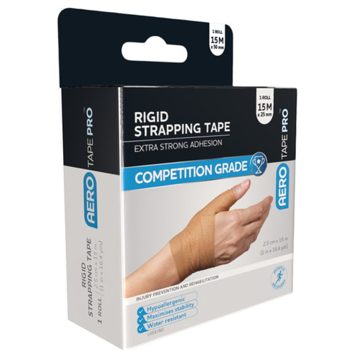 AEROTAPE Rigid Pro Strapping Tape 2.5cm x 15m Box/1 AEROTAPE Rigid Pro Strapping Tape 2.5cm x 15m Box/1