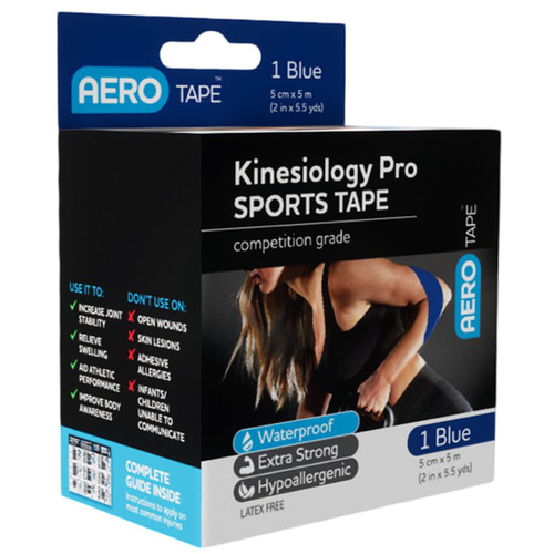 AEROTAPE Blue Kinesiology Pro Sports Tape 5cm x 5m AEROTAPE Blue Kinesiology Pro Sports Tape 5cm x 5m