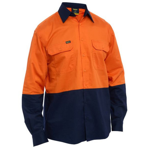 Bisley Hi Vis Cool Lightweight Drill Shirt Bisley Hi Vis Cool Lightweight Drill Shirt