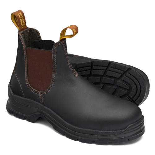 Blundstone Brown Elastic Side Safety Boot Blundstone Brown Elastic Side Safety Boot