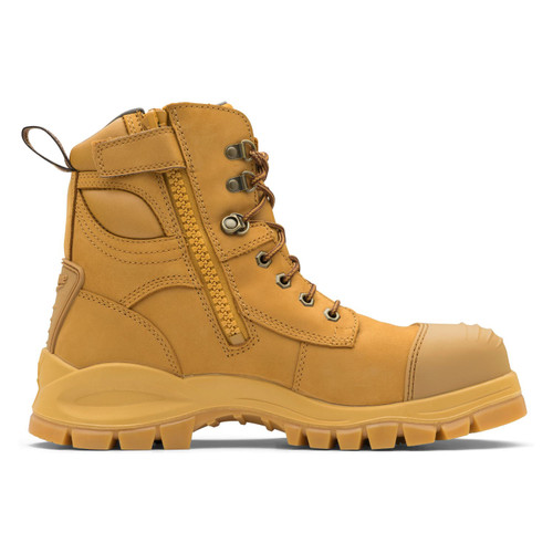 Blundstone Wheat Nubuck Water Resistant Leather Zip Side Ankle High Safety Boots Blundstone Wheat Nubuck Water Resistant Leather Zip Side Ankle High Safety Boots