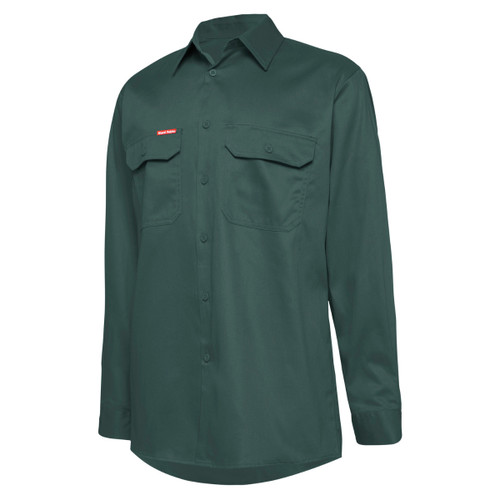 Hard Yakka Long Sleeve Open Front Cotton Drill Work Shirt Hard Yakka Long Sleeve Open Front Cotton Drill Work Shirt