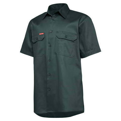 Hard Yakka Short Sleeve Open Front Cotton Drill Work Shirt Hard Yakka Short Sleeve Open Front Cotton Drill Work Shirt