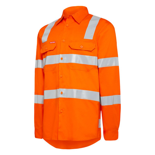Hard Yakka Long Sleeve Hi-Vis Biomotion Taped Shirt Hard Yakka Long Sleeve Hi-Vis Biomotion Taped Shirt