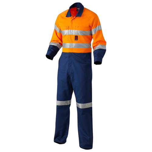 King Gee Hi-Vis Reflective Spliced Combination Drill Overall King Gee Hi-Vis Reflective Spliced Combination Drill Overall