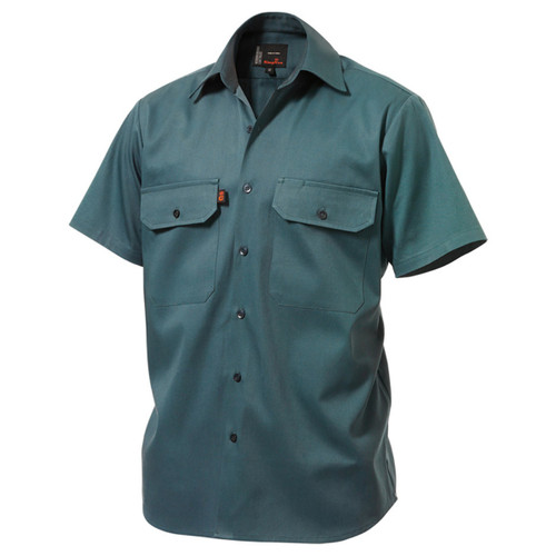 King Gee Originals Short Sleeve Open Front Cotton Drill Work Shirt King Gee Originals Short Sleeve Open Front Cotton Drill Work Shirt