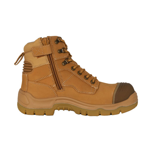 King Gee Phoenix Zip/Lace Composite Safety Work Boots 6" - Wheat King Gee Phoenix Zip/Lace Composite Safety Work Boots 6" - Wheat
