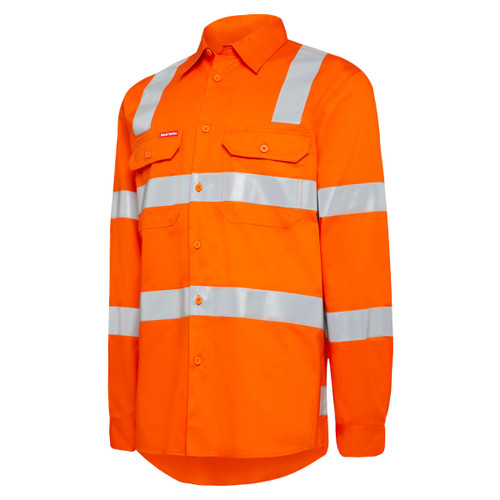 Hard Yakka Womens Hi-Vis Biomotion Taped X-Back Long Sleeve Shirt Hard Yakka Womens Hi-Vis Biomotion Taped X-Back Long Sleeve Shirt