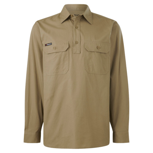 King Gee Workcool Vented Closed Front Long Sleeve Shirt King Gee Workcool Vented Closed Front Long Sleeve Shirt