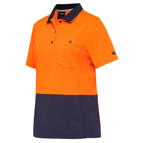 King Gee Womens Workcool Hyperfreeze Spliced Short Sleeve Polo King Gee Womens Workcool Hyperfreeze Spliced Short Sleeve Polo