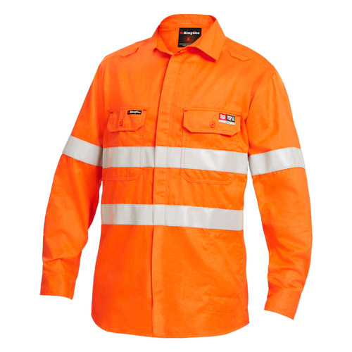King Gee Shieldtec Lenzing FR Hi-Vis LS Shirt T King Gee Shieldtec Lenzing FR Hi-Vis LS Shirt T