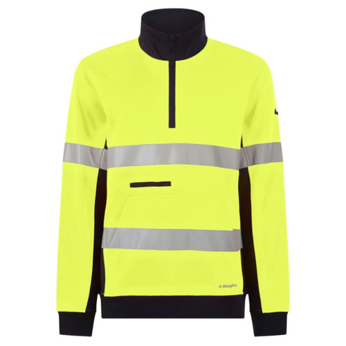 King Gee Hi Vis Reflective 1/4 Zip Fleece Two Tone King Gee Hi Vis Reflective 1/4 Zip Fleece Two Tone