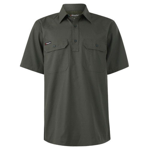 King Gee Workcool Vented Closed Front Short Sleeve Shirt King Gee Workcool Vented Closed Front Short Sleeve Shirt
