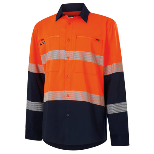 King Gee Drycool Hi Vis Spliced Taped Long Sleeve Shirt King Gee Drycool Hi Vis Spliced Taped Long Sleeve Shirt