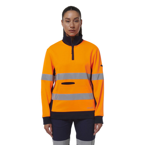 King Gee Womens Reflective Spliced 1/4 Zip Fleece King Gee Womens Reflective Spliced 1/4 Zip Fleece