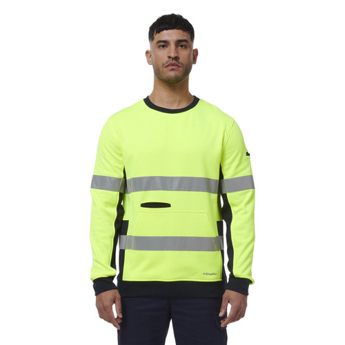 King Gee Reflective Spliced Crew Neck Fleece King Gee Reflective Spliced Crew Neck Fleece