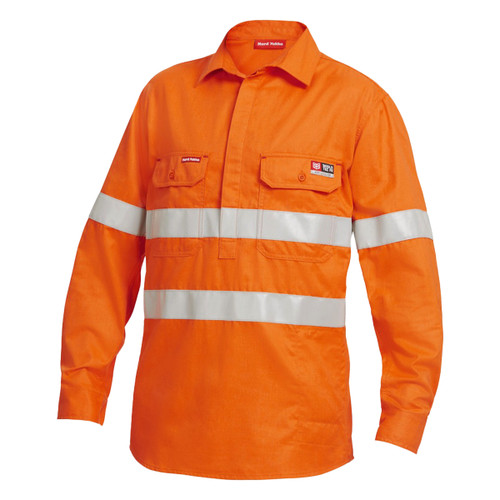 King Gee ShieldTec FR Hi Vis Closed Front Taped Shirt PPE2 King Gee ShieldTec FR Hi Vis Closed Front Taped Shirt PPE2