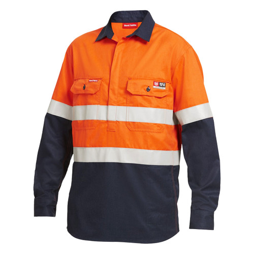 King Gee ShieldTec FR Hi Vis 2 Tone Closed Front Taped Shirt PPE2 King Gee ShieldTec FR Hi Vis 2 Tone Closed Front Taped Shirt PPE2