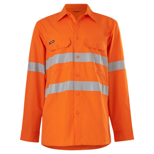 King Gee Workcool Vented  Shirt Taped Long Sleeve