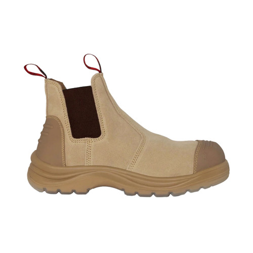 King Gee Mens Wills Suede Steel Cap Gusset Work Boots - Sand King Gee Mens Wills Suede Steel Cap Gusset Work Boots - Sand