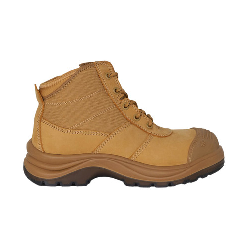 King Gee Womens Tradie Zip/Lace Steel Cap Work Boots 5" - Wheat King Gee Womens Tradie Zip/Lace Steel Cap Work Boots 5" - Wheat