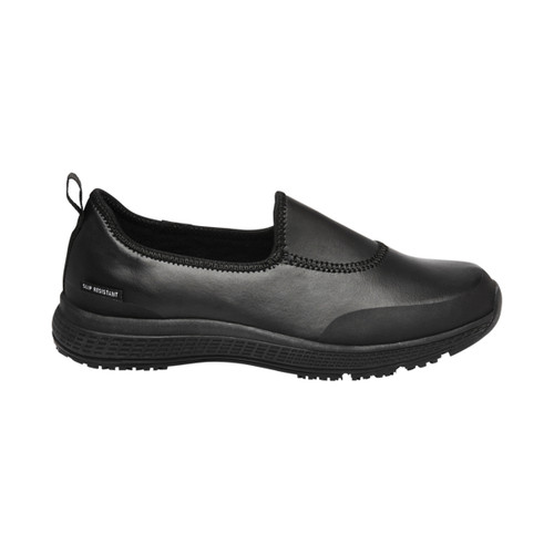 King Gee Womens Superlite Leather Slip-On Work Shoes - Black King Gee Womens Superlite Leather Slip-On Work Shoes - Black