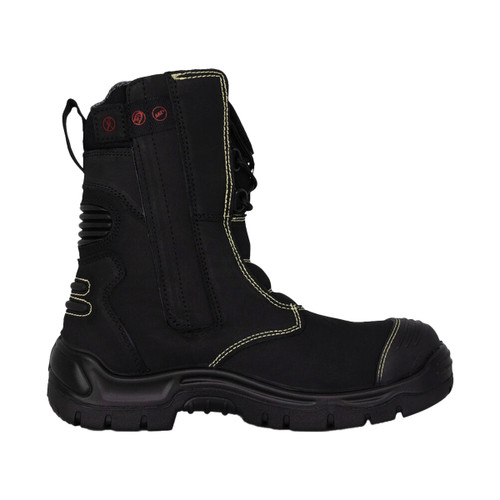 King Gee Bennu Rigger Steel Toe Safety Work Boots With Scuff Cap - Black King Gee Bennu Rigger Steel Toe Safety Work Boots With Scuff Cap - Black
