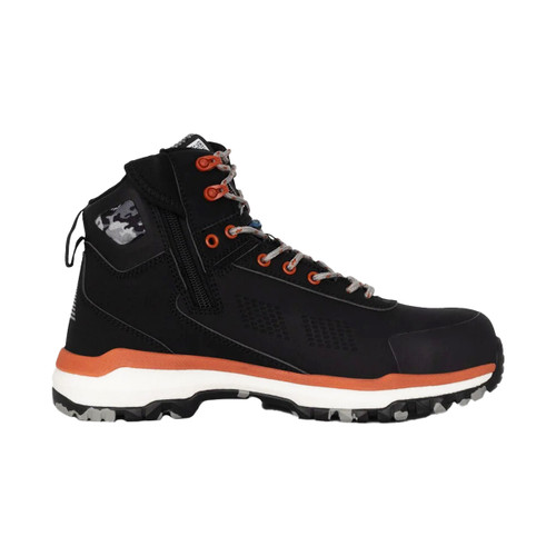 King Gee Terra Firma Hybrid Zip/Lace Composite Toe Work Boots 5" - Black/Burnt Orange King Gee Terra Firma Hybrid Zip/Lace Composite Toe Work Boots 5" - Black/Burnt Orange