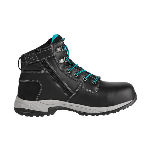 King Gee Womens Tradie Hybrid Zip/Lace Composite Cap Work Boots 6" - Black King Gee Womens Tradie Hybrid Zip/Lace Composite Cap Work Boots 6" - Black
