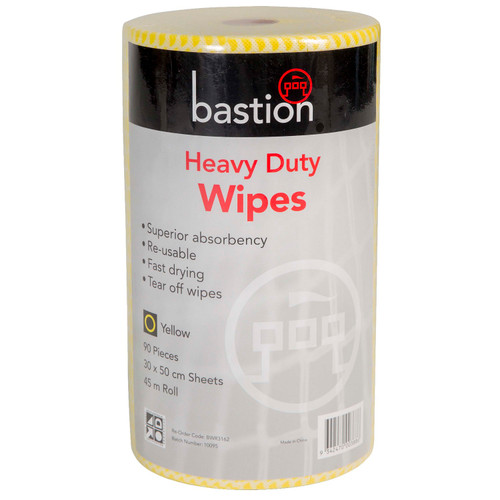 Yellow Heavy Duty Cleaning Wipes - 45m Roll - Sheet Size 30 x 50cm Yellow Heavy Duty Cleaning Wipes - 45m Roll - Sheet Size 30 x 50cm