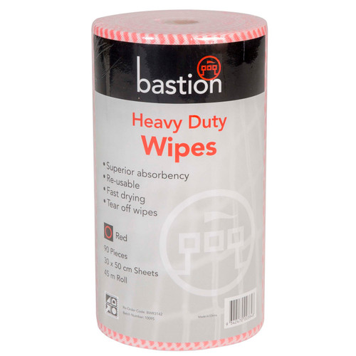 Red Heavy Duty Cleaning Wipes - 45m Roll Red Heavy Duty Cleaning Wipes - 45m Roll