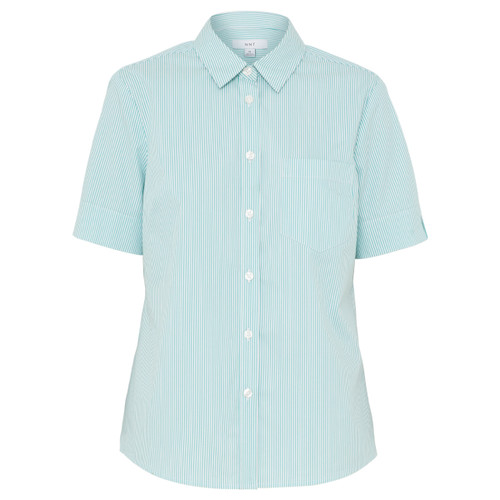 NNT Womens Avignon Fine Block Stripe Stretch Short Sleeve Shirt NNT Womens Avignon Fine Block Stripe Stretch Short Sleeve Shirt