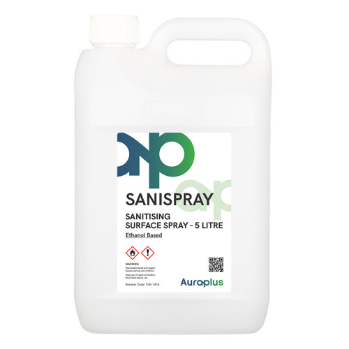 Auraplus Sanitising Surface Spray - Ethanol Based - 5 Litre Auraplus Sanitising Surface Spray - Ethanol Based - 5 Litre