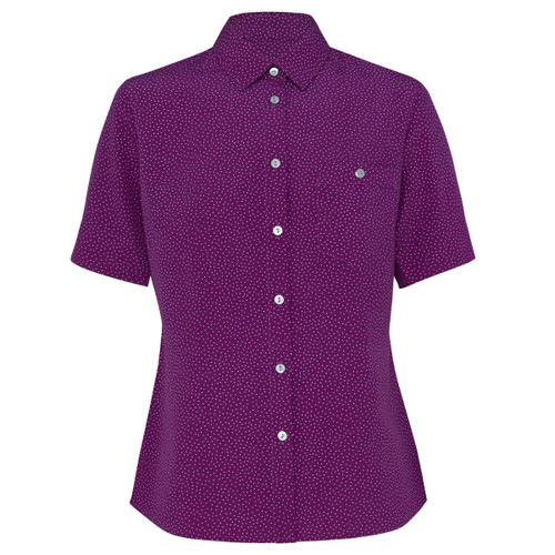 NNT Women's Silvi Spot Print Short Sleeve Shirt NNT Women's Silvi Spot Print Short Sleeve Shirt