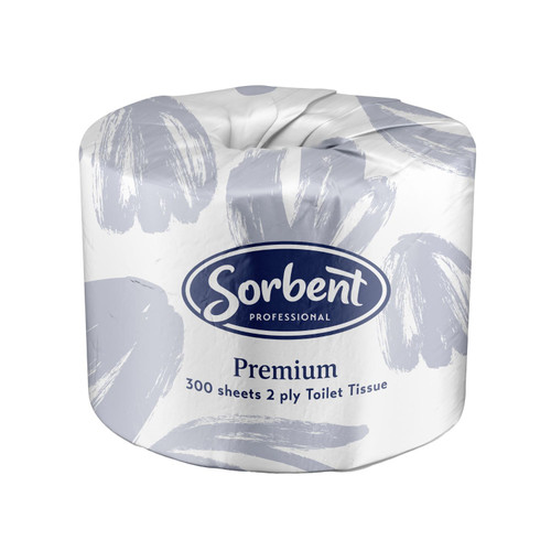 Sorbent Professional Premium Toilet Tissue 2 Ply 300 Sheets - Carton of 48 Rolls Sorbent Professional Premium Toilet Tissue 2 Ply 300 Sheets - Carton of 48 Rolls