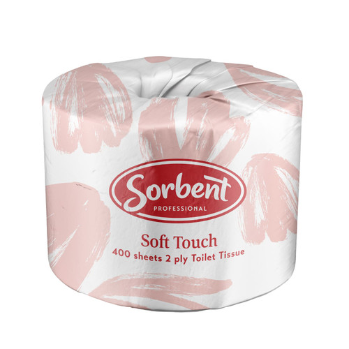Sorbent Professional Soft Touch Toilet Tissue 2 Ply 400 Sheets - Carton of 48 Rolls Sorbent Professional Soft Touch Toilet Tissue 2 Ply 400 Sheets - Carton of 48 Rolls