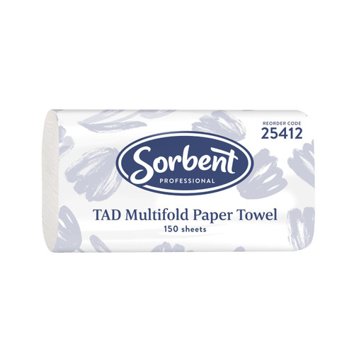 Sorbent Professional TAD Multifold Hand Towel 1 Ply 150 Sheets - Carton of 20 Packs Sorbent Professional TAD Multifold Hand Towel 1 Ply 150 Sheets - Carton of 20 Packs