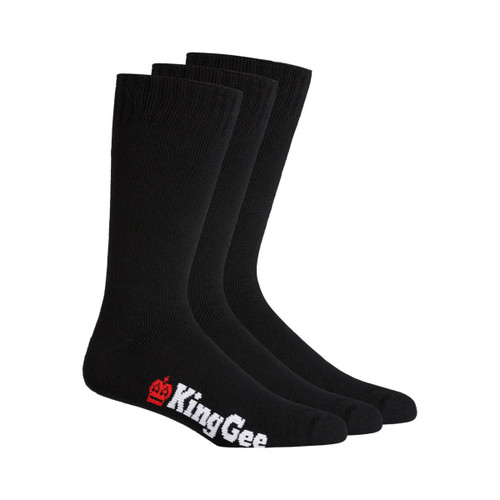 King Gee Mens Bamboo Crew Work Socks - 3 Pack King Gee Mens Bamboo Crew Work Socks - 3 Pack