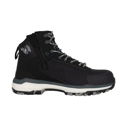 King Gee Terra Firma Hybrid Zip/Lace Composite Toe Work Boots 5" - Black/Forest Green King Gee Terra Firma Hybrid Zip/Lace Composite Toe Work Boots 5" - Black/Forest Green