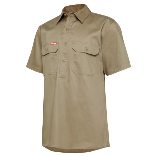 Hard Yakka Core Short Sleeve Closed Front Heavyweight Drill Shirt Hard Yakka Core Short Sleeve Closed Front Heavyweight Drill Shirt