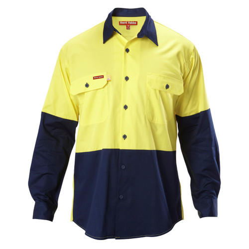Hard Yakka Core Hi-Vis 2 Tone Vented Long Sleeve Shirt Hard Yakka Core Hi-Vis 2 Tone Vented Long Sleeve Shirt